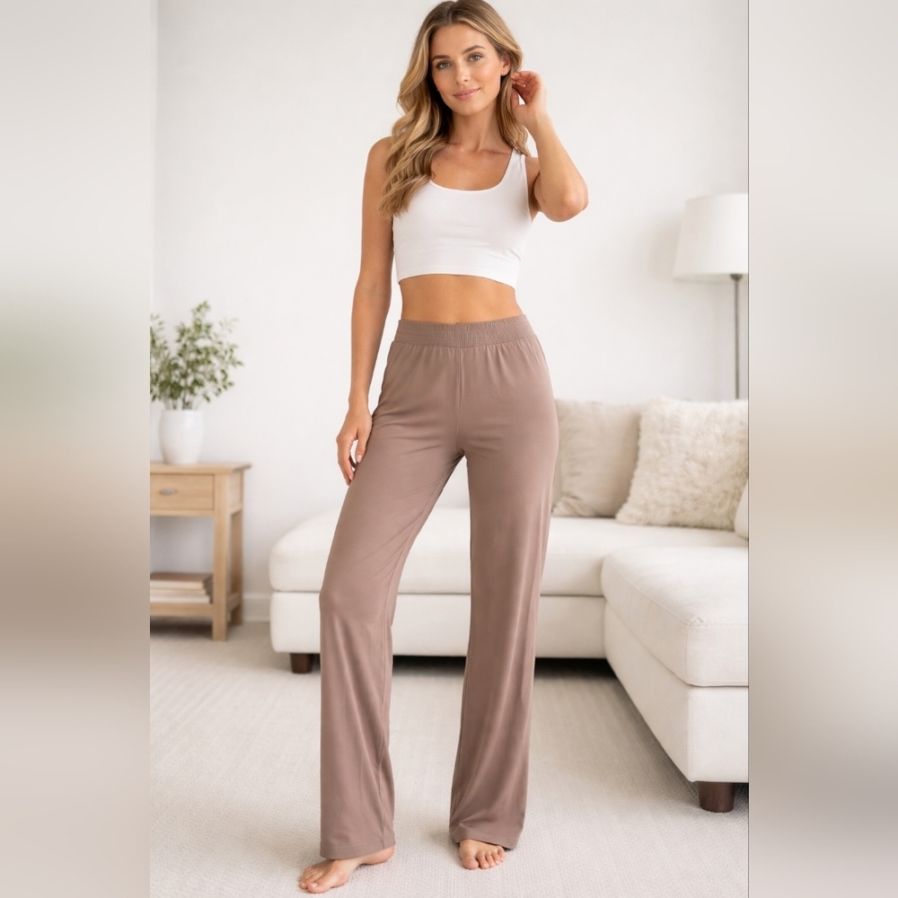 Eileen Fisher/ Organic Cotton Blend/ Straight Leg Pants/ Size US S - Picture 1 of 14